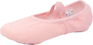 Ballet Shoes for Girls, Satin Elastic Dance Practice Slippers Split Soft Leather Flat Sole Yoga Gymnastics Shoes