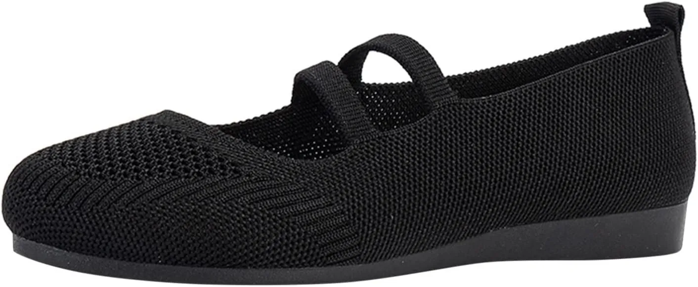 Black Flats for Women Dressy Ballet Flat Shoes Business Casual Loafers Flat Dress Shoes Comfortable Office Shoe