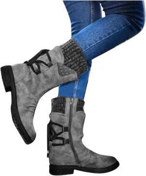 Booties for Women Winter Hiking Boots Keep Warm Anti-Slip Soft Sole Warm Fur Lined Winter Ankle Booties