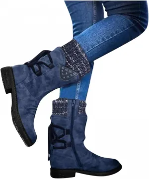 Booties for Women Winter Hiking Boots Keep Warm Anti-Slip Soft Sole Warm Fur Lined Winter Ankle Booties