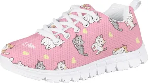 Boys and Girls Cute Cat Dog Print Running Tennis Shoes School Daily Casual Sneakers