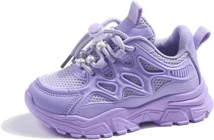 Boys Girls Sneakers Lace up Kids Walking Running Shoes Non Slip Lightweight Athletic Tennis School Daily Sports Shoes for Little Big Kid