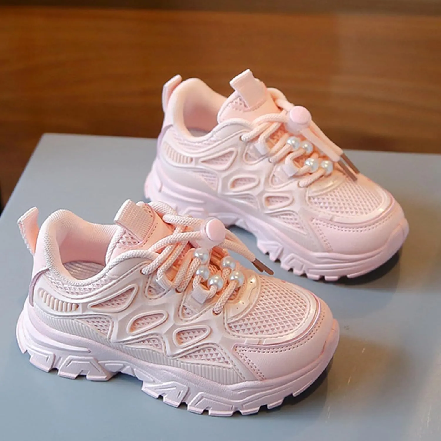 Boys Girls Sneakers Lace up Kids Walking Running Shoes Non Slip Lightweight Athletic Tennis School Daily Sports Shoes for Little Big Kid