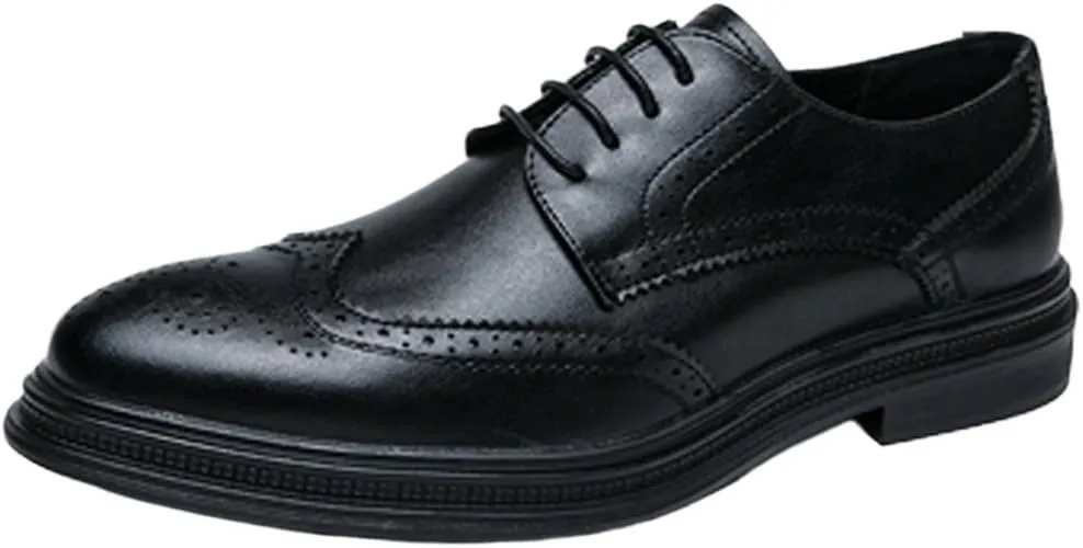 Casual Office Shoes for Men Men Business Formal Shoes Faux Patent Leather Oxford Dress Shoes Men's Oxford Casual Shoes Mens Black Classic Comfortable Fashion Shoes Leather Shoes