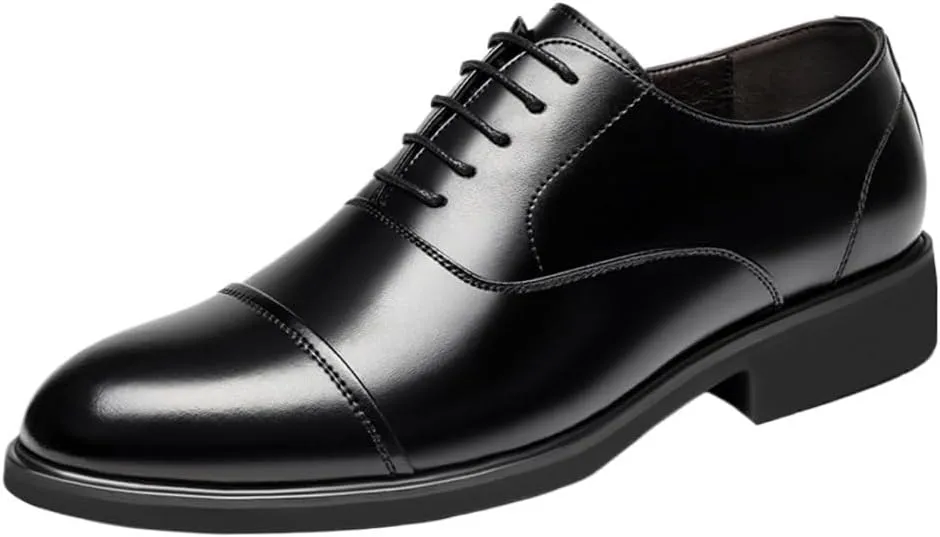 Casual Shoes for Men Leather Black Mens Shoes Wedding Man Elevator Shoes Men Dress Shoe Men Genuine Leather Oxfords Height Increasing