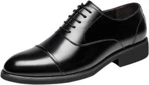 Casual Shoes for Men Leather Black Mens Shoes Wedding Man Elevator Shoes Men Dress Shoe Men Genuine Leather Oxfords Height Increasing