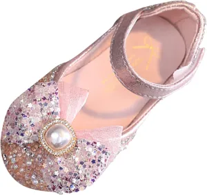 Children Shoes Fashion Flat Bottom Princess Shoes with Diamond Single Shoe Performance Shoes Size 4 Toddler Girl Shoes (Red, 5-5.5 Years Little Child)