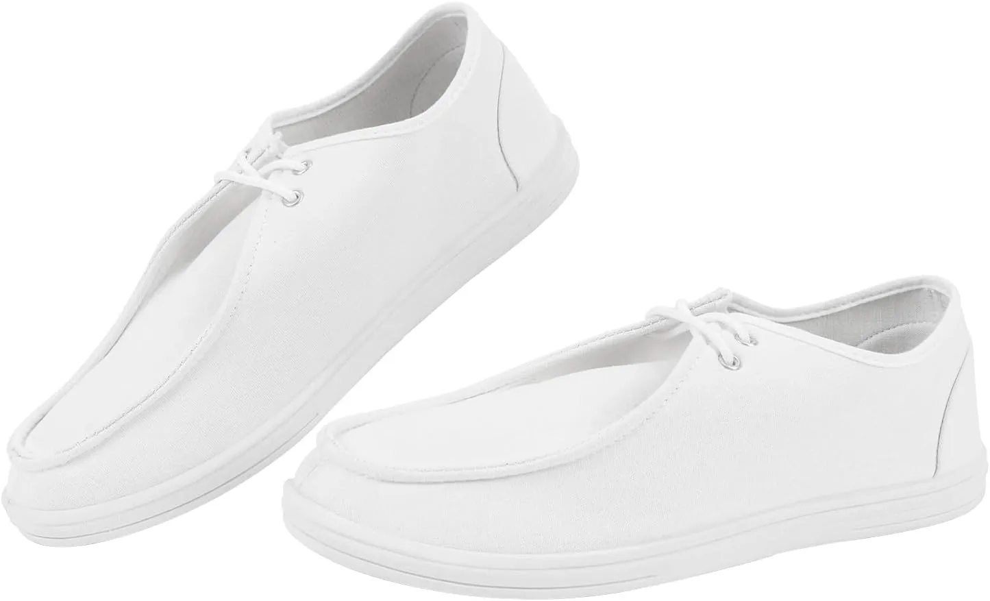 CHINMOON Men's Slip On Loafers Walking Driving Business Casual Shoes Lace Up Canvas Footwear