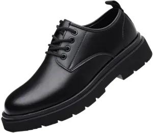 Classic Men's Leather Dress Shoes Casual Business Formal Oxfords Shoes Lace-up Derby Shoes for Men
