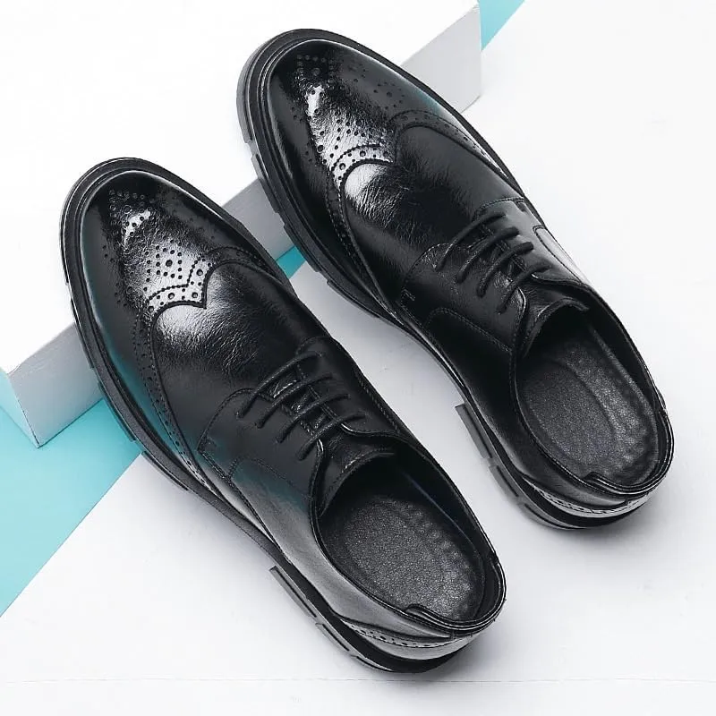 Classic Men's Leather Dress Shoes Formal Business Oxford Shoes for Men Casual Tuxedo Shoes for Men