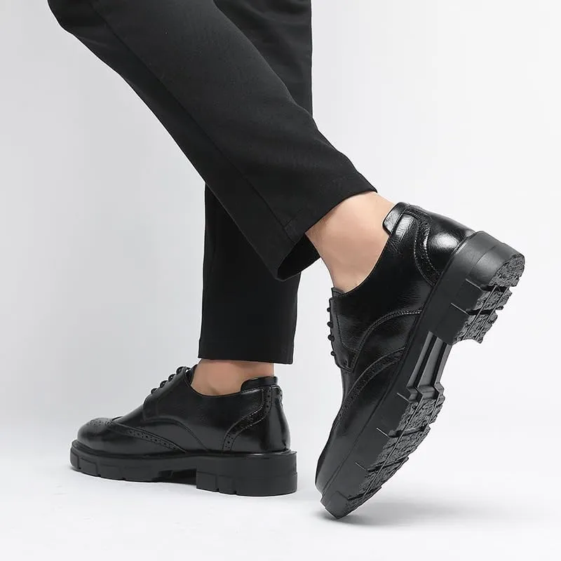 Classic Men's Leather Dress Shoes Formal Business Oxford Shoes for Men Casual Tuxedo Shoes for Men