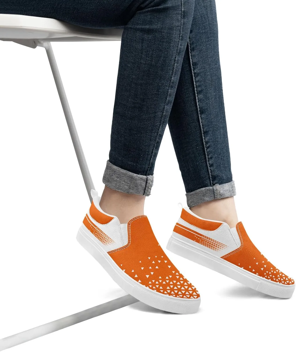 Custom Corporate Casual Slip-On Shoes for Men Women Print Company Name Logo Easy Wear Comfort Canvas Walking Sneaker
