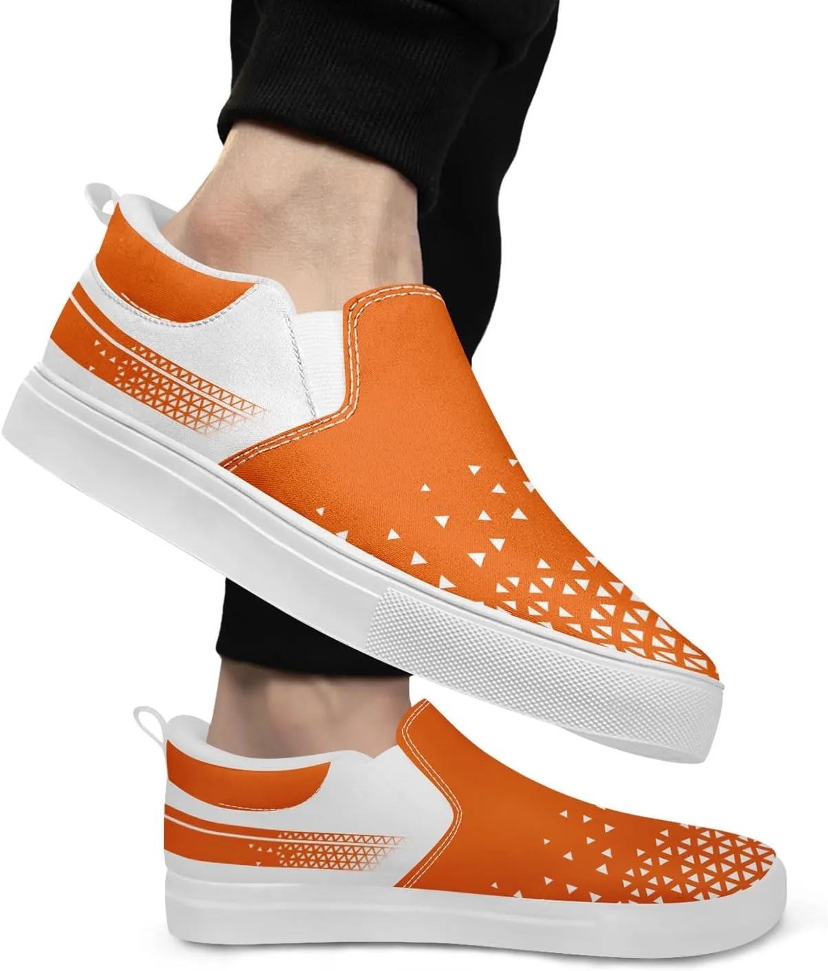 Custom Corporate Casual Slip-On Shoes for Men Women Print Company Name Logo Easy Wear Comfort Canvas Walking Sneaker