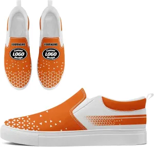 Custom Corporate Casual Slip-On Shoes for Men Women Print Company Name Logo Easy Wear Comfort Canvas Walking Sneaker