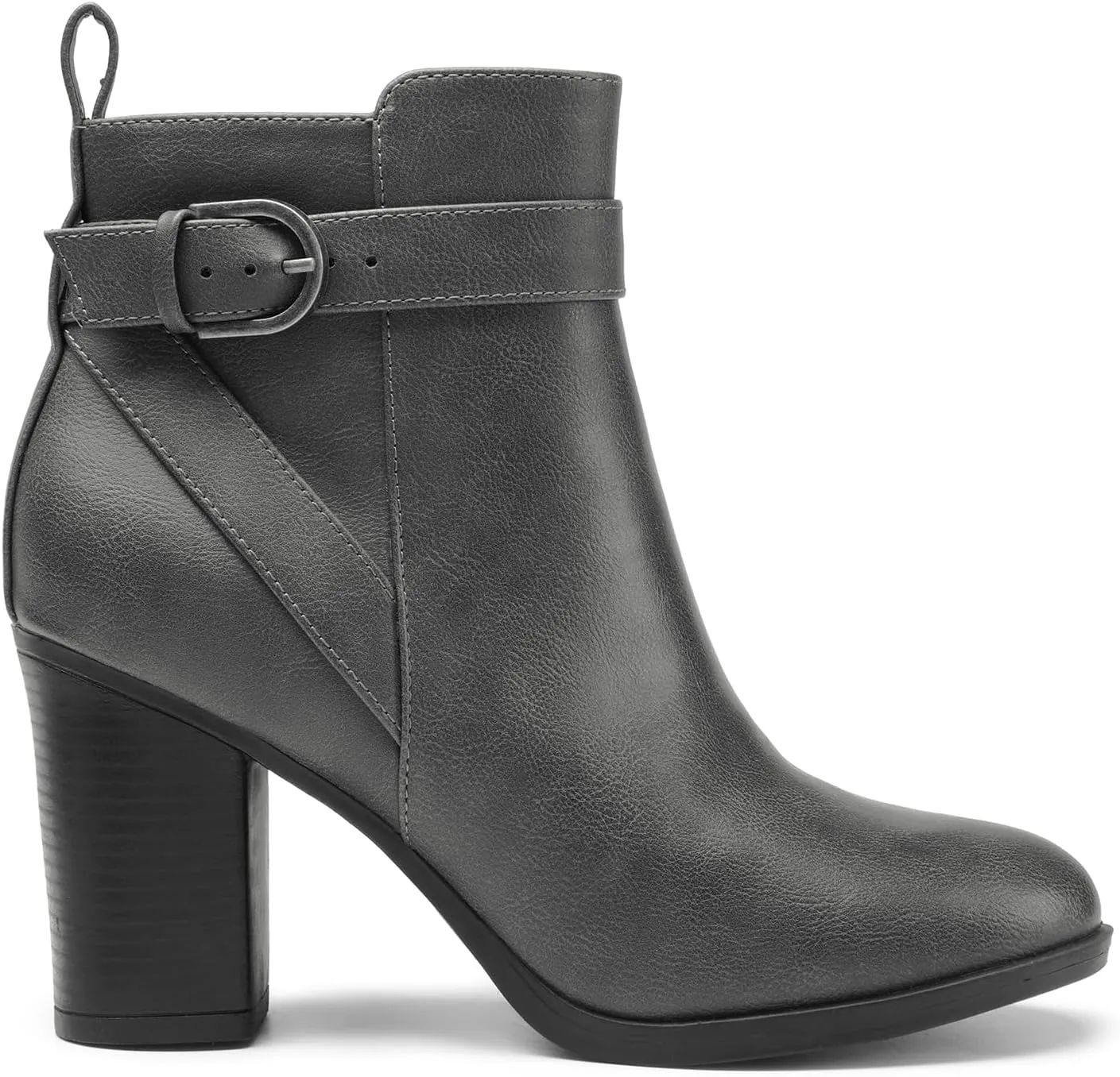 DREAM PAIRS Women's Chunky High Heel Ankle Boots Round Toe Fall Short Booties Shoes
