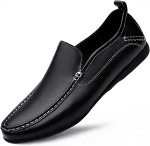 Dress Shoes for Men Large Size Genuine Leather Loafers for Men Comfortable Casual Driving Moccasins Stylish Footwear for All Occasions