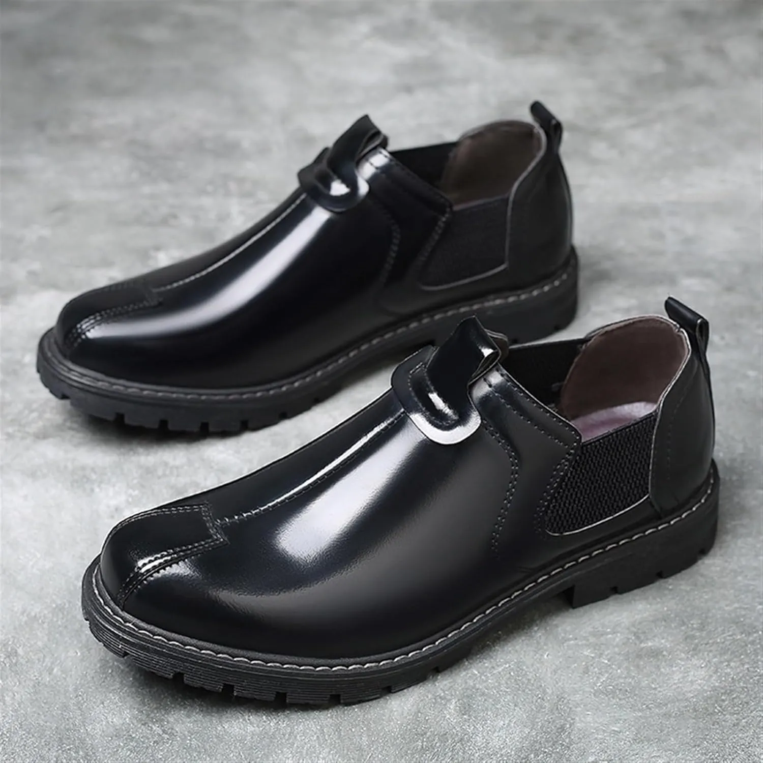 Dress Shoes for Men Men's Casual Loafers Comfortable Thick-Soled Moccasins for Spring Work and Everyday Wear