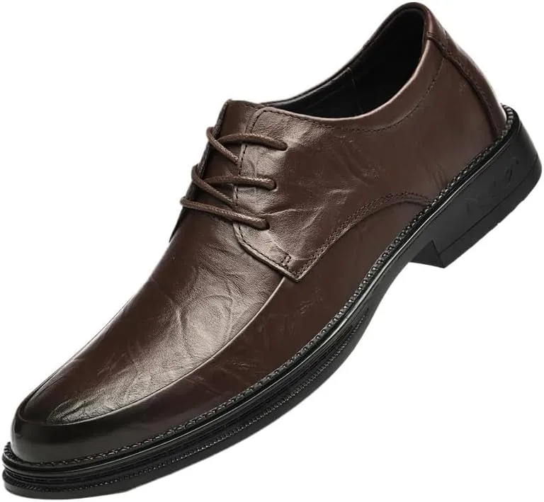 Elegant Lace-up Height Increase Leather Shoes Modern Classic Formal Wedding Shoes Men's Casual Dress Oxford