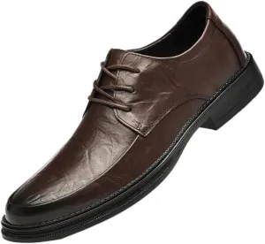 Elegant Lace-up Height Increase Leather Shoes Modern Classic Formal Wedding Shoes Men's Casual Dress Oxford