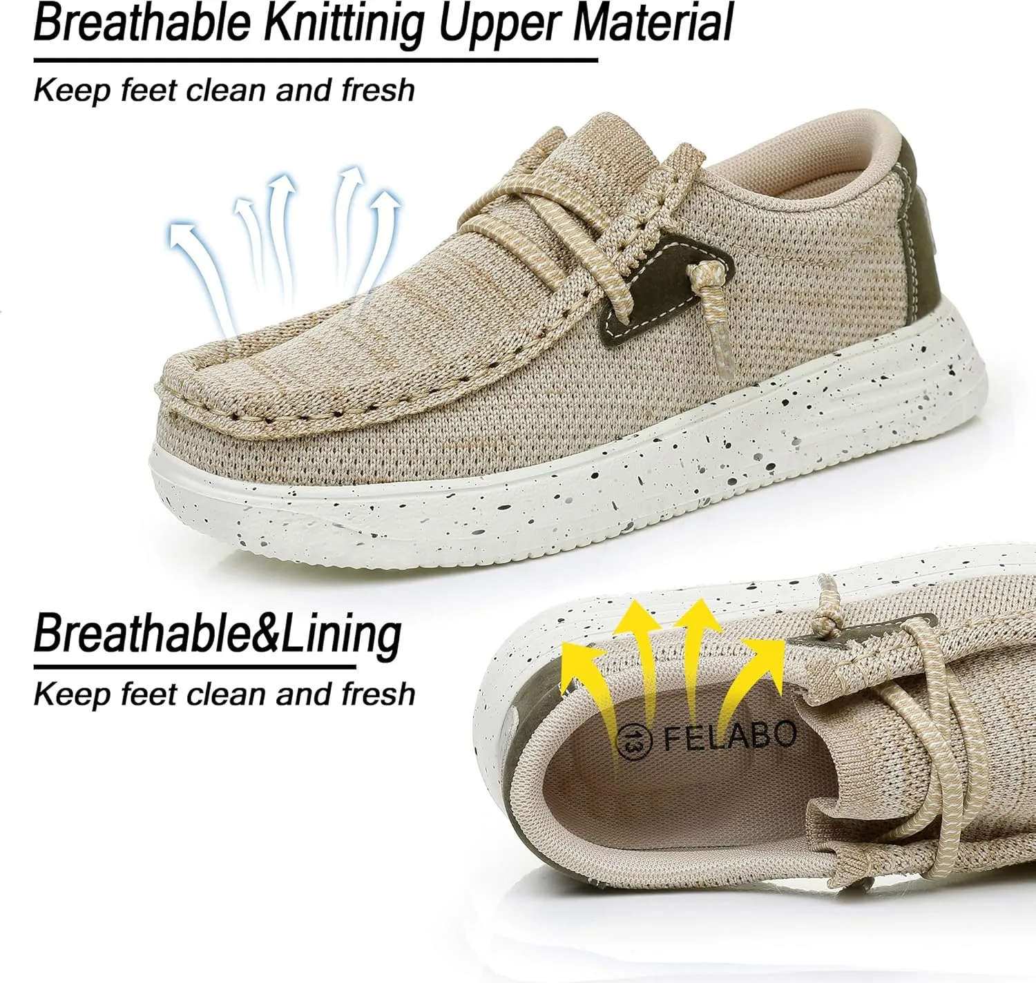 Felabo Boys & Girls Slip-On Loafers  Lightweight, Breathable & Comfortable Casual Shoes, Easy Wear (Toddler/Little Kid/Big Kid)