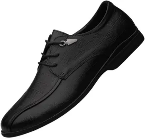 Formal Shoes Dress Oxford for Men Business Genuine Leather Men's Shoes Metal Decorative Lace-up Leather Shoes Outdoors Driving Men's Shoes