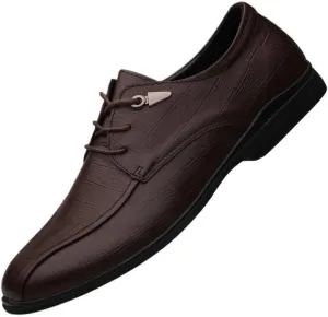 Formal Shoes Dress Oxford for Men Business Genuine Leather Men's Shoes Metal Decorative Lace-up Leather Shoes Outdoors Driving Men's Shoes