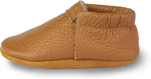 Fringeless Baby Moccasins with Non-Slip Suede Sole - Genuine Italian Leather, Boys and Girls Shoes for Newborns, Babies, Infants, Toddlers