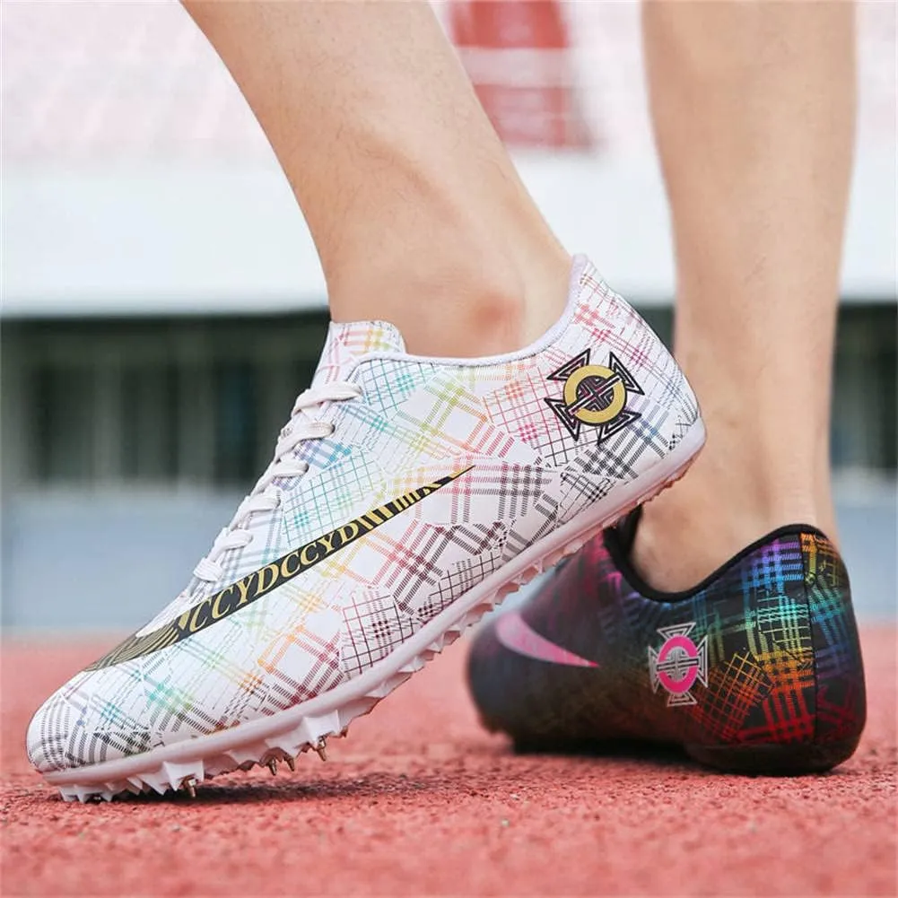 GEXECEUSS Mens Track and Field Shoes for Running Training - Youth Racing Spike Shoes - Professional Sprint Sport Sneakers