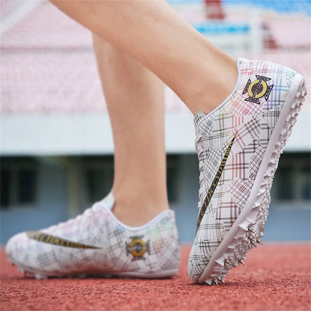 GEXECEUSS Mens Track and Field Shoes for Running Training - Youth Racing Spike Shoes - Professional Sprint Sport Sneakers