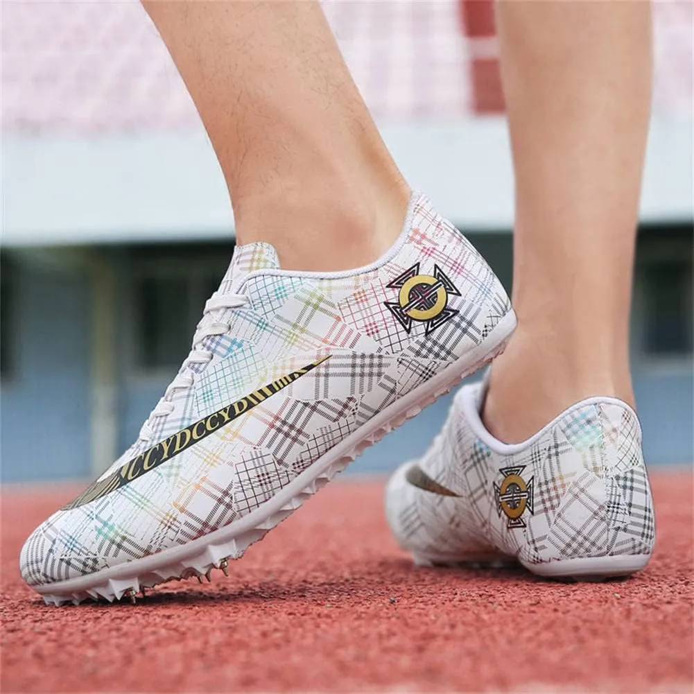 GEXECEUSS Mens Track and Field Shoes for Running Training - Youth Racing Spike Shoes - Professional Sprint Sport Sneakers