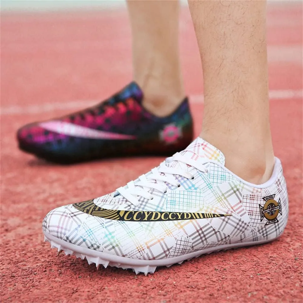 GEXECEUSS Mens Track and Field Shoes for Running Training - Youth Racing Spike Shoes - Professional Sprint Sport Sneakers
