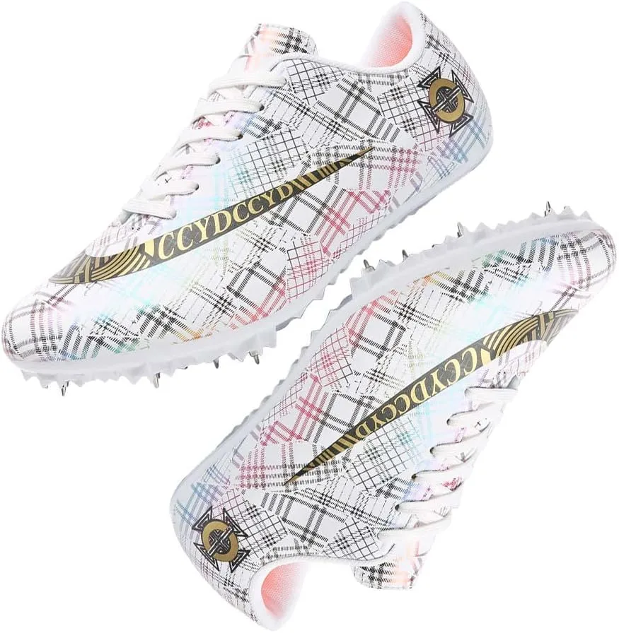 GEXECEUSS Mens Track and Field Shoes for Running Training - Youth Racing Spike Shoes - Professional Sprint Sport Sneakers