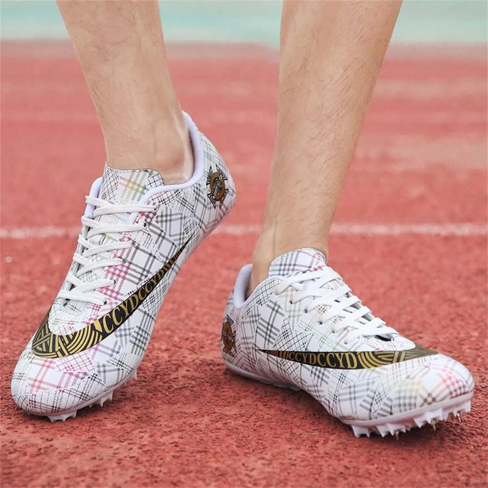 GEXECEUSS Mens Track and Field Shoes for Running Training - Youth Racing Spike Shoes - Professional Sprint Sport Sneakers