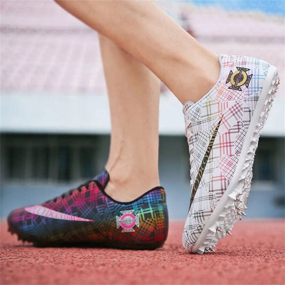 GEXECEUSS Mens Track and Field Shoes for Running Training - Youth Racing Spike Shoes - Professional Sprint Sport Sneakers