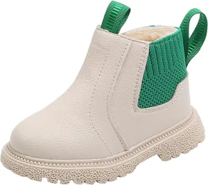 Gilrs Combat Boots Platform Chunky Heel Boots Lug Sole Unisex-Child Lace up Non-Slip Short Boots Winter Snow Boots