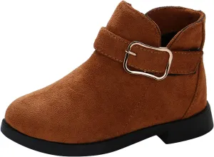 Girl's Ankle Boots Side Zipper Comfort Short Booties Low Heel Short Dress Boots Casual Walking Shoes Little Big Kid