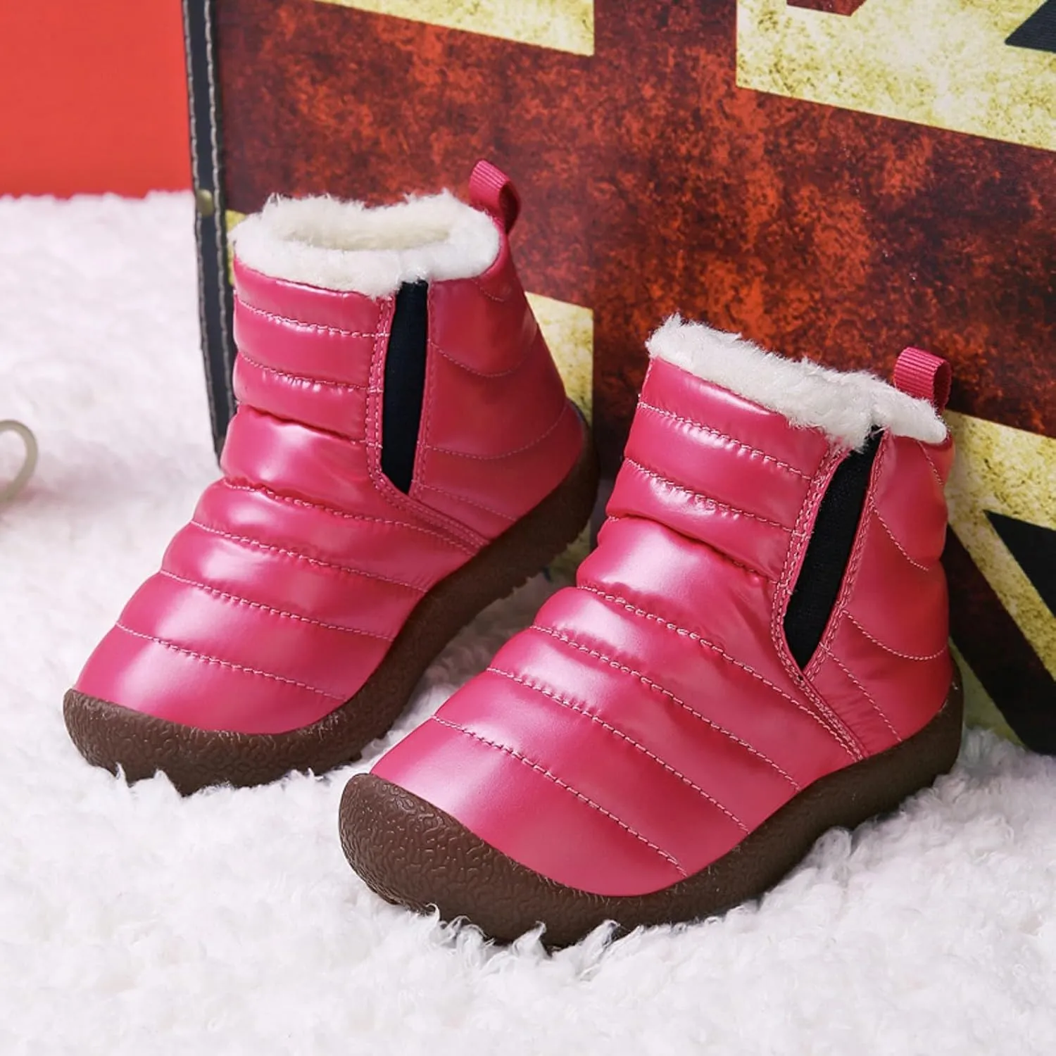 Girls' Boys' Snow Boots Winter Boots Cozy Fleece Snow Boots Warm Shoes Outdoor Short Booties Winter Snow Boot