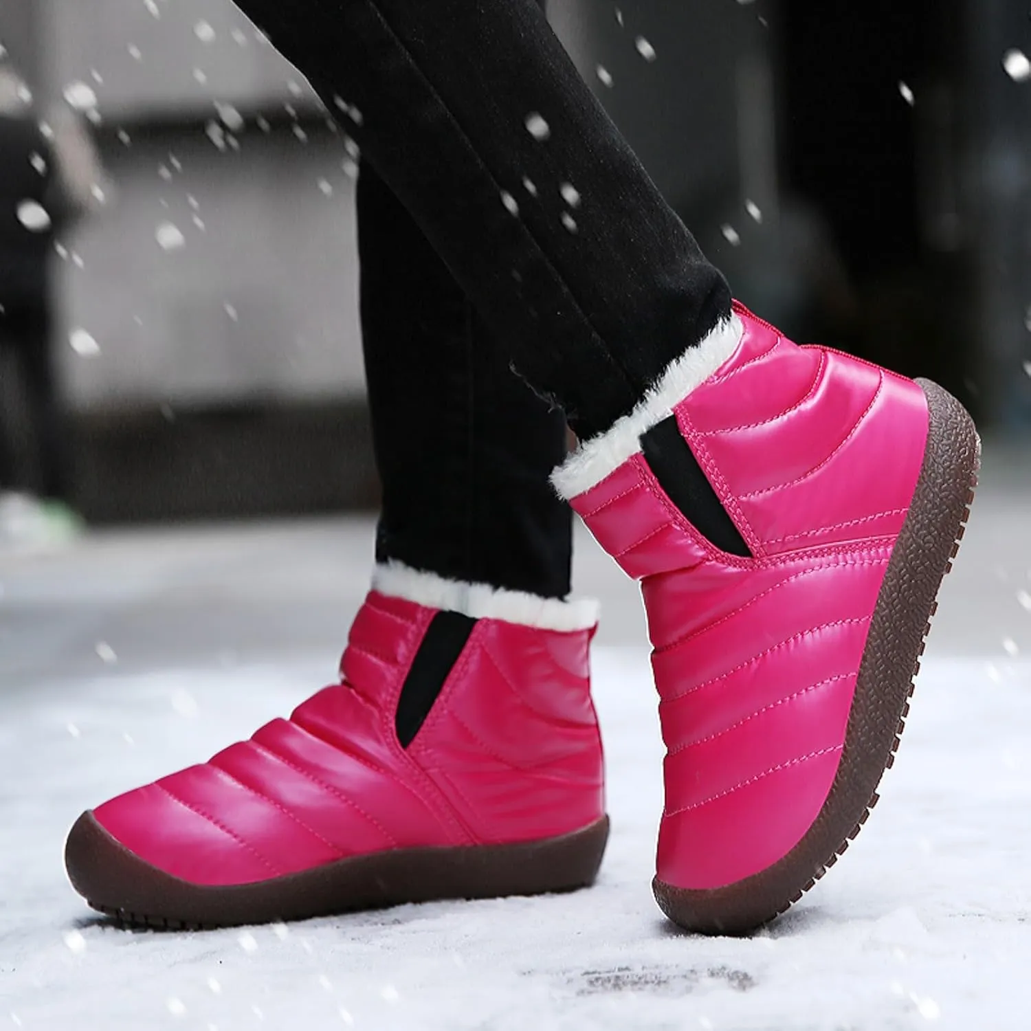 Girls' Boys' Snow Boots Winter Boots Cozy Fleece Snow Boots Warm Shoes Outdoor Short Booties Winter Snow Boot