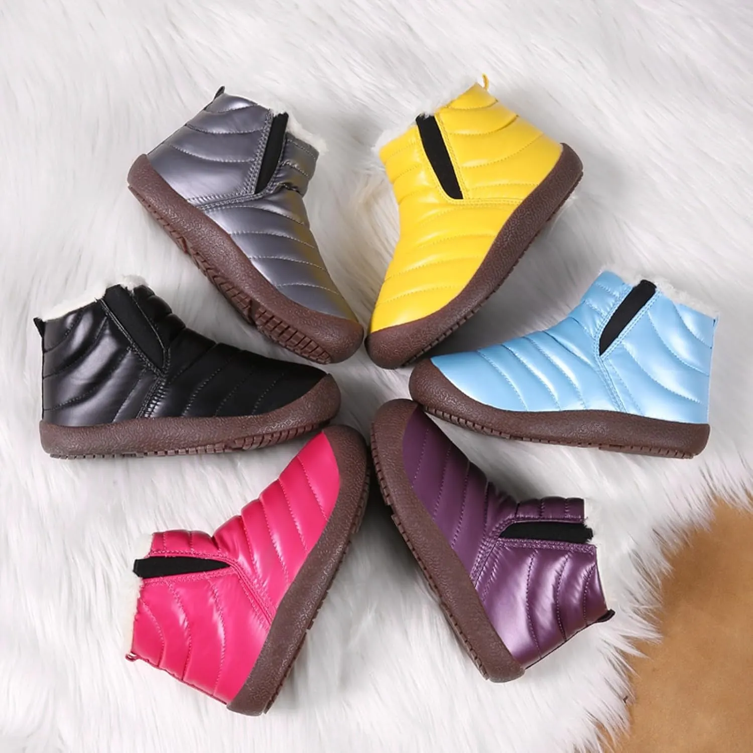 Girls' Boys' Snow Boots Winter Boots Cozy Fleece Snow Boots Warm Shoes Outdoor Short Booties Winter Snow Boot