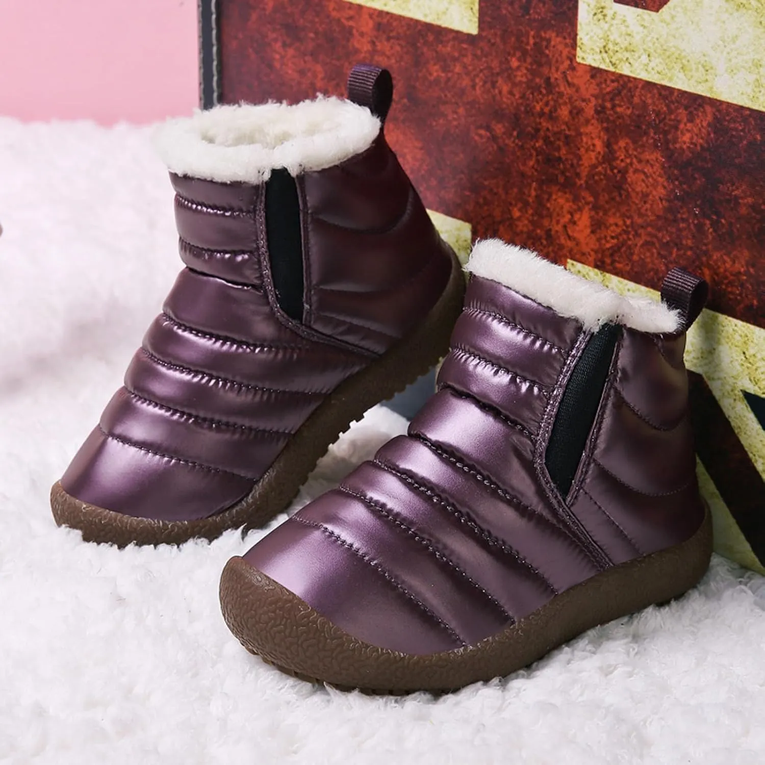 Girls' Boys' Snow Boots Winter Boots Cozy Fleece Snow Boots Warm Shoes Outdoor Short Booties Winter Snow Boot