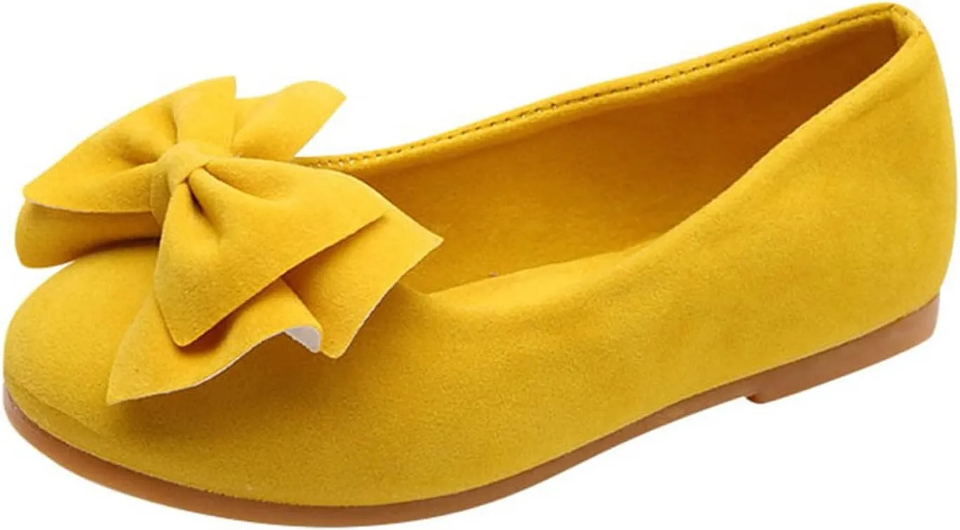Girls' Flats Single Shoes Bowknot Non Slip Princess Shoes Single Shoes Cute Fashion Performance Outdoor Shoes