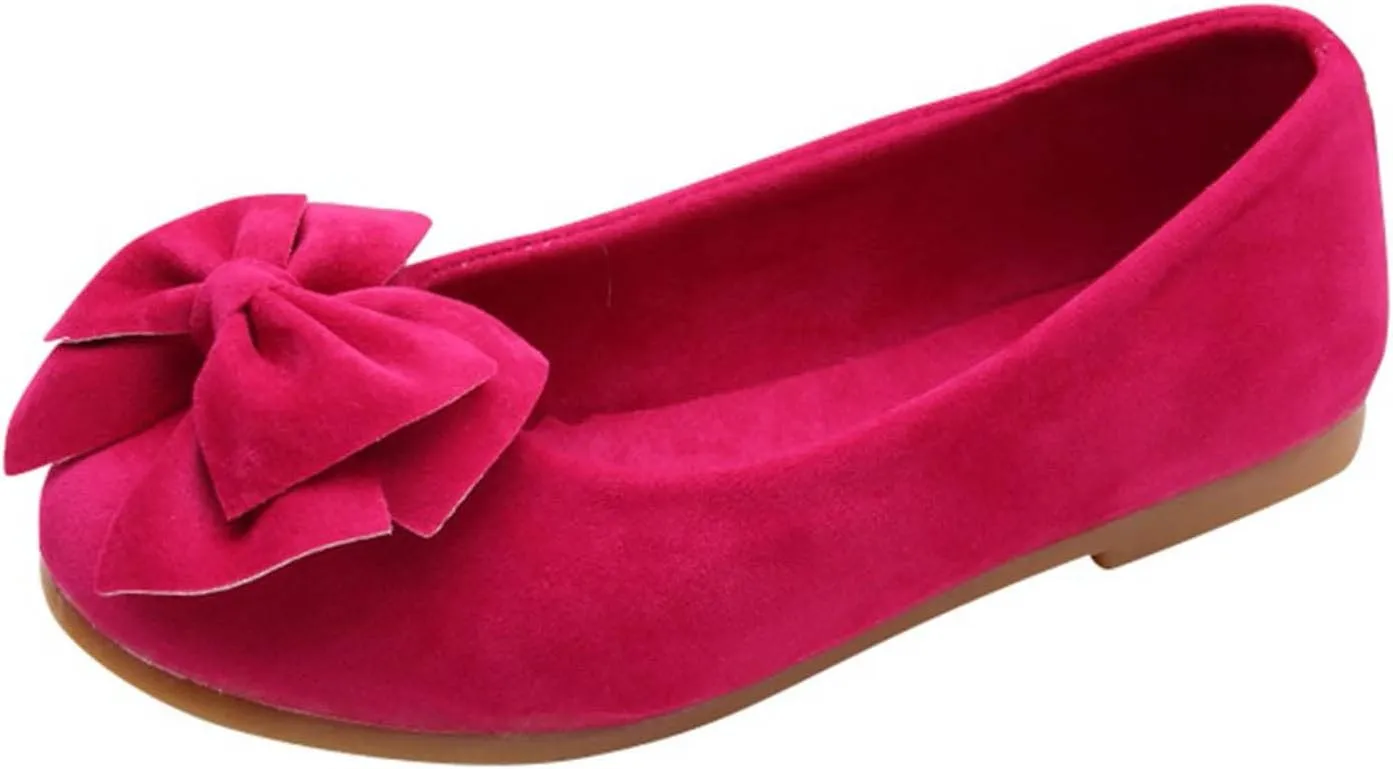 Girls' Flats Single Shoes Bowknot Non Slip Princess Shoes Single Shoes Cute Fashion Performance Outdoor Shoes
