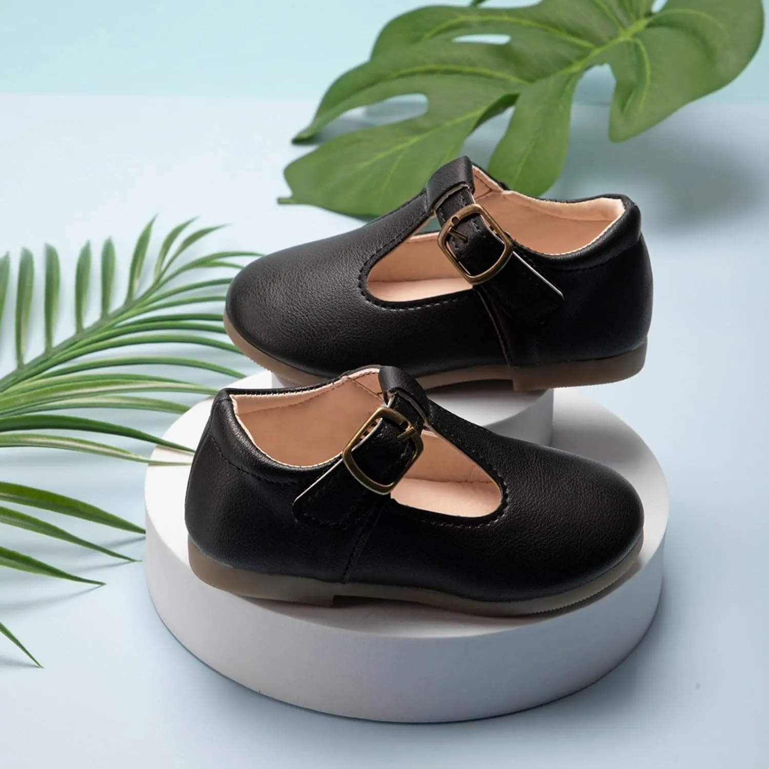 Girls Mary Jane Dress Flat Shoes School niform T-Strap Ballet Flat Toddler Little Kid Performance Shoes Toddler Girl