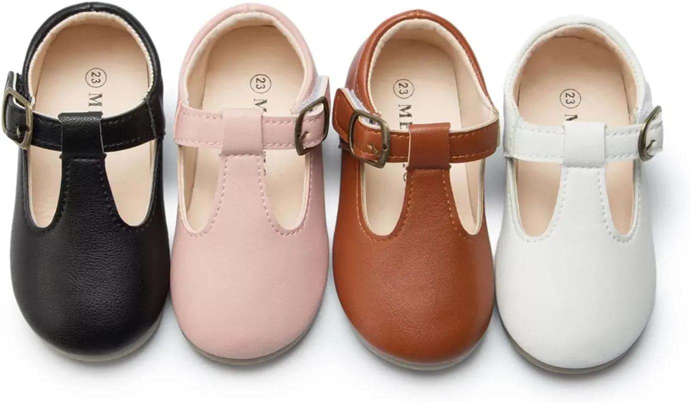Girls Mary Jane Dress Flat Shoes School niform T-Strap Ballet Flat Toddler Little Kid Performance Shoes Toddler Girl
