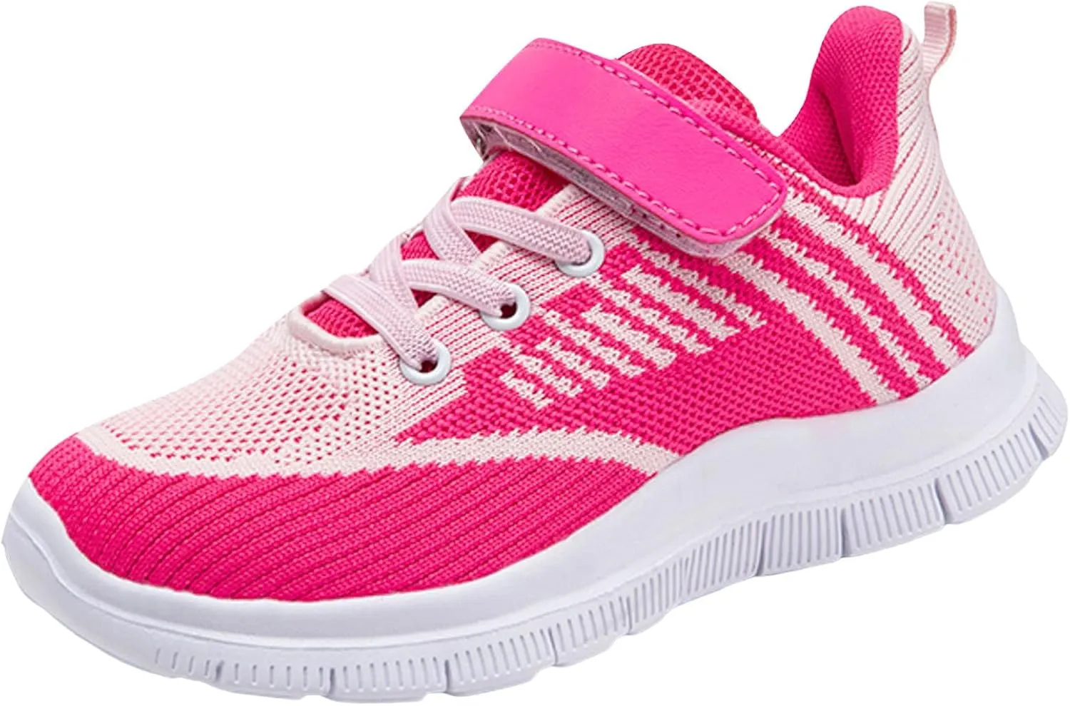 Girls Sneakers, Fashion Athletic Running Sports Sneakers Kids Breathable Mesh Lace Up Walking Shoes