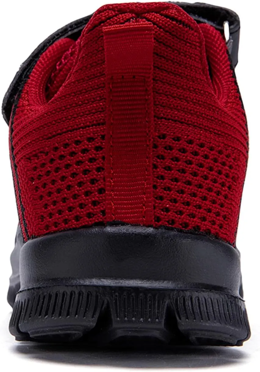 Girls Sneakers, Fashion Athletic Running Sports Sneakers Kids Breathable Mesh Lace Up Walking Shoes