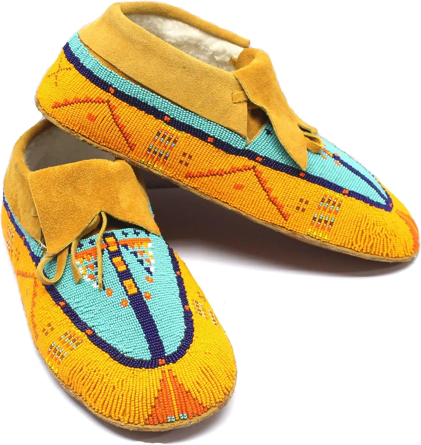 Handmade Beaded Moccasin, Inspired by Native American Style Handicraft Beaded Women Leather Moccasin, Driving Mocs - Comfortable and Stylish Shoes.