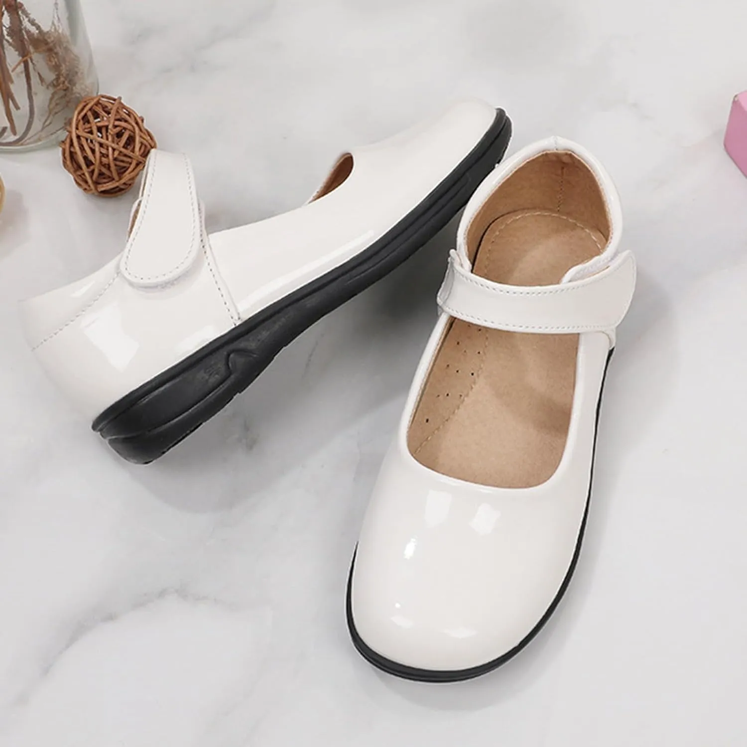 Kids Running Shoes Fashion Summer and Girls Leather Shoes Boots Student Dress Performance Hook Loop Slip On Comfortable