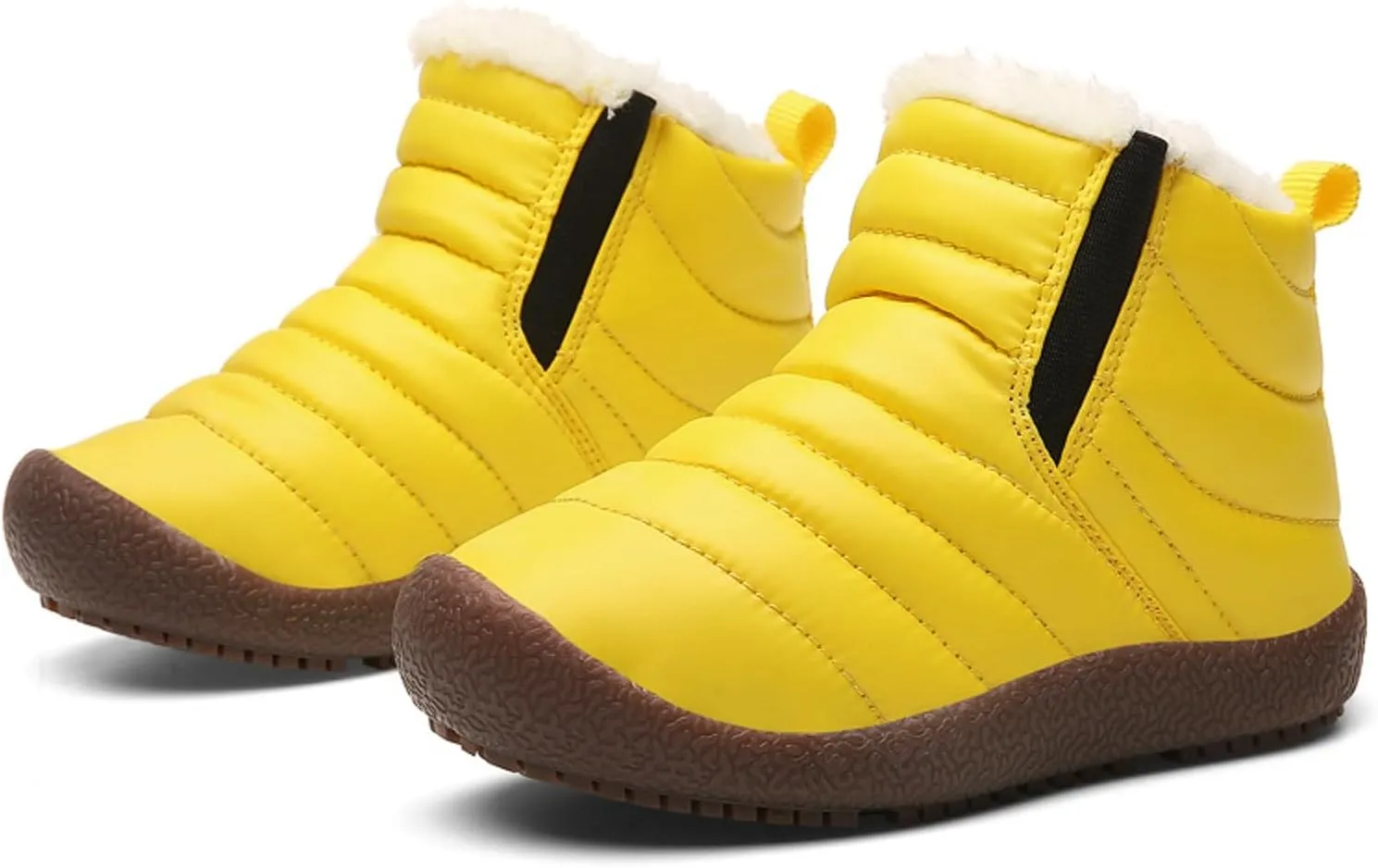 Kids Snow Boots for Boys Girls Cozy Fleece Snow Boots Kids Ankle Booties Non-Slip Zip Snow Boots for Indoor Outdoor