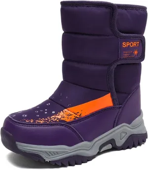 Kids Winter Snow Boots Toddler Snow Boots for Boys Girl Anti-Slip Non-Slip Faux Fur Lining Athletic Outdoor Shoes